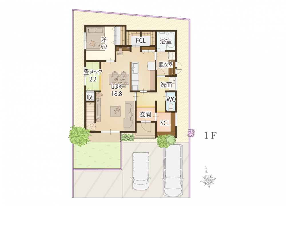 ウィズライフ林 4号地プラン例 | まちかど展示場（モデルハウス